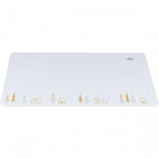 Vianočné prestieranie s motívom, 44 x 28 cm, biela/zlatá