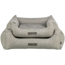 Pelech MATTEO, obdĺžnikový s vankúšovým okrajom, tkanina, svetlosivá Pelech MATTEO, obdĺžnikový s vankúšovým okrajom, tkanina, svetlosivá