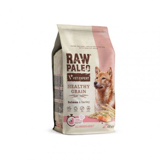 VET EXPERT Raw Paleo Healthy Grain Adult Losos a ječmen - suché krmivo pro psy - 2 kg