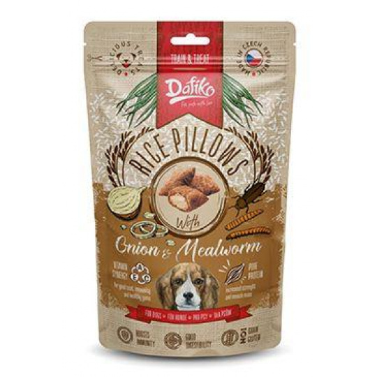 Dafiko plnené vankúšiky pre psy múčny červ/cibuľa 80g