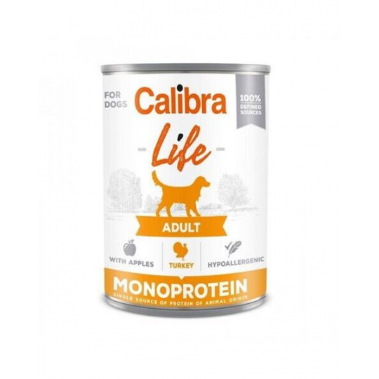 Calibra KONZERVA dog Adult Life Turkey & Apple 6 x 400g Calibra KONZERVA dog Adult Life Turkey & Apple 6 x 400g