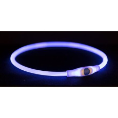 Flash light ring USB, blikací obojek, L-XL: 65 cm/ ø 8 mm, modrá (RP 2,10 Kč)