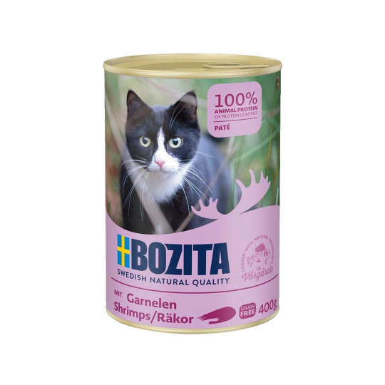 BOZITA Krevetová paštika - mokré krmivo pro kočky - 400g