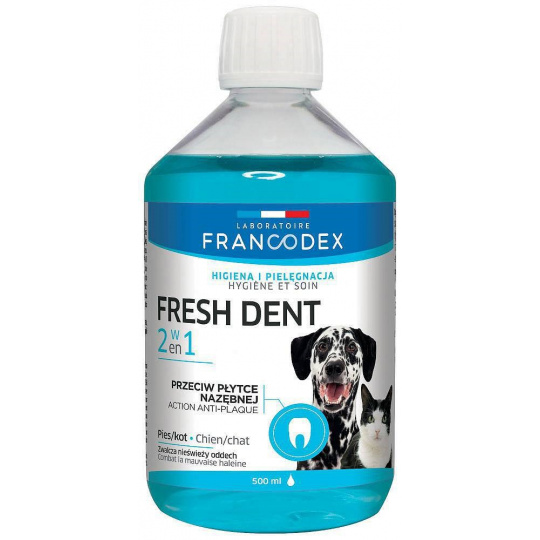 FRANCODEX Fresh dent tekutina pro ústní hygienu - receptura pro psy/kočky - 500ml