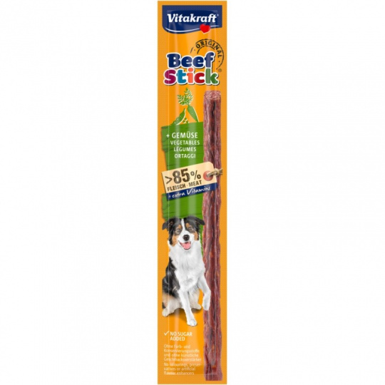 VITAKRAFT Beef Stick Vegetables - pamlsek pro psa - 12g