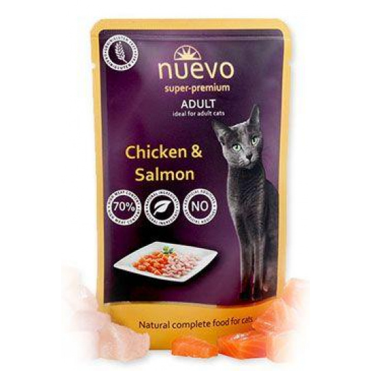 Nuevo mačka kapsička Adult Kuracie a Losos 85g Nuevo mačka kapsička Adult Kuracie a Losos 85g