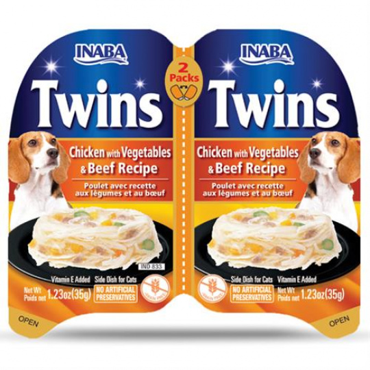 Inaba Twin Packs Dog Kapsička Kuracie so zeleninou a hovädzím mäsom 80 g Inaba Twin Packs Dog Kapsička Kuracie so zeleninou a hovädzím mäsom 80 g