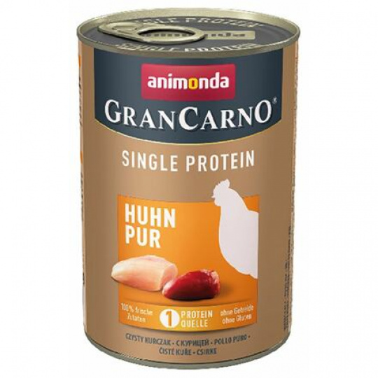 GRANCARNO Single Protein 400 g čisté kuřecí, konzerva pro psy