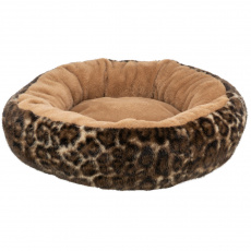 SOFT Edition okrúhle lôžko LEO s okrajom, ⌀ 50 cm, hnedá/leopardia SOFT Edition okrúhle lôžko LEO s okrajom, ⌀ 50 cm, hnedá/leopardia