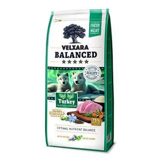 Velxara Balanced FM Dog Puppy&Junior Mon.Turk&Rice12kg Velxara Balanced FM Dog Puppy&Junior Mon.Turk&Rice12kg
