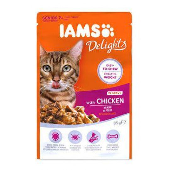 Iams Cat Senior kuracie v omáčke kapsička 85g Iams Cat Senior kuracie v omáčke kapsička 85g