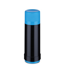 ROTPUNKT Kapacita skleněné termosky. 0,500 l, černý-el.-ledňáček (černo-modrý)