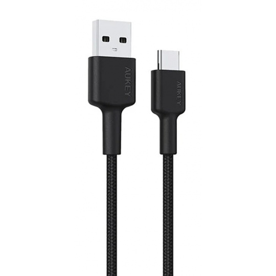 AUKEY CB-CD30 USB-C Type-C Power Delivery PD 3A 0.9m Nylon Černá