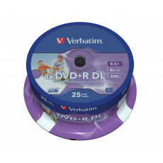 Verbatim 43667 prázdné DVD 8,5 GB DVD+R DL 25 kusů