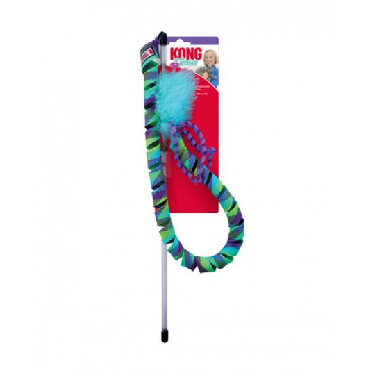 Hračka Kong Cat Teaser Curlz Ukazovadlo so špirálou, modrá, polypropylén Hračka Kong Cat Teaser Curlz Ukazovadlo so špirálou, modrá, polypropylén