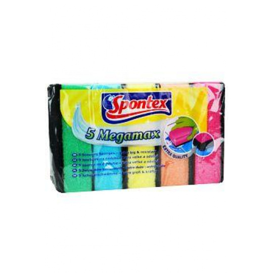 Hubka na riad Spontex 5 MegaMax PU 5ks Hubka na riad Spontex 5 MegaMax PU 5ks