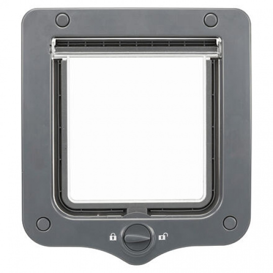 Priechodné dvierka pre mačku, 2-cestné, 20x22cm, sivé Priechodné dvierka pre mačku, 2-cestné, 20x22cm, sivé