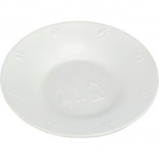 Vianočná keramická miska, 0.2 l/o 16 cm, biela