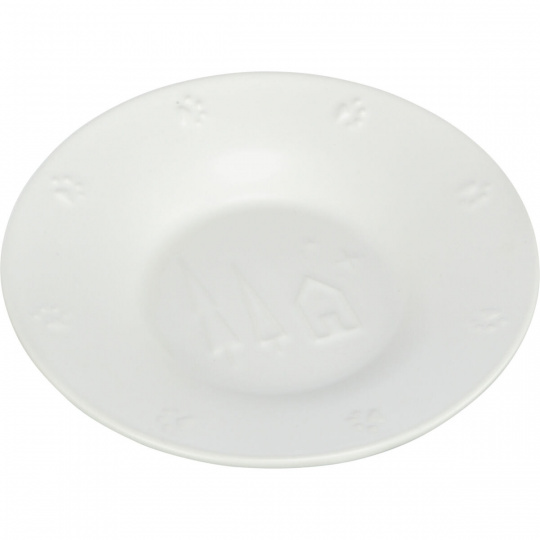 Vianočná keramická miska, 0.2 l/ø 16 cm, biela