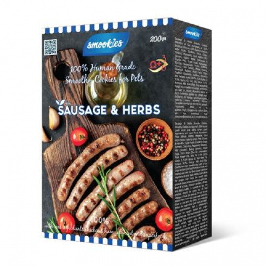 SMOOKIES Premium SAUSAGE - klobásové sušienky 100% human grade, 200g