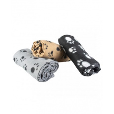 Deka DUVO+ fleece 100x70x2cm, mix farieb, potlač labky Deka DUVO+ fleece 100x70x2cm, mix farieb, potlač labky