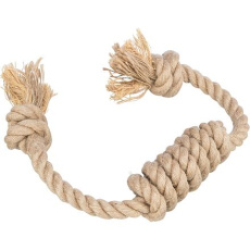 Hrací lano se spirálovým uzlem, 48 cm, konopí/bavlna - DOPRODEJ
