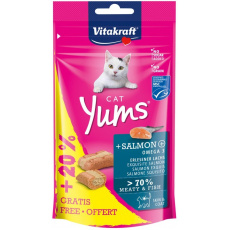 VITAKRAFT Yums Salmon - pamlsek pro kočky - 40g + 20%