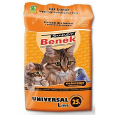 Certech Super Benek Universal Natural - Hrudkující stelivo pro kočky 25 l