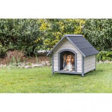 NATURA búda pre psa so sedlovou strechou, M-L: 83 x 87 x 101 cm, sivá NATURA búda pre psa so sedlovou strechou, M-L: 83 x 87 x 101 cm, sivá