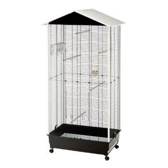 Voliéra NOTA 76,5x57x161,5cm pre malé vtáky čierna FP Voliéra NOTA 76,5x57x161,5cm pre malé vtáky čierna FP