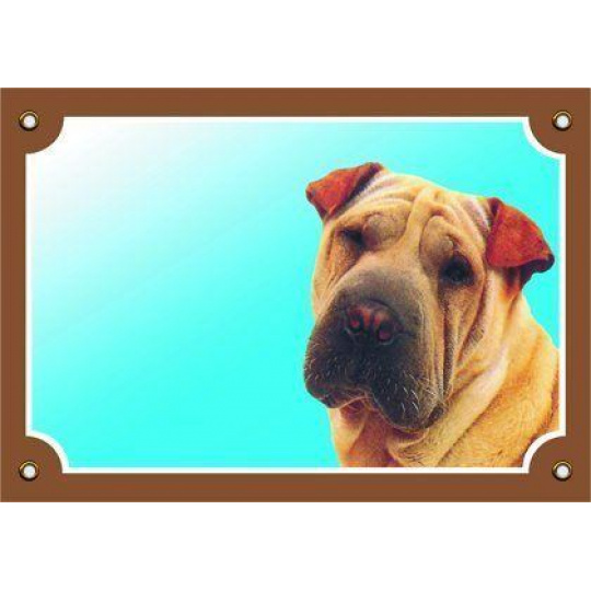 Farebná ceduľka Pozor pes, Šarpej Farebná ceduľka Pozor pes, Šarpej