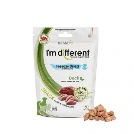 I´M DIFFERENT SNACK kačica - mrazom sušená pochúťka, 40 g I´M DIFFERENT SNACK kačica - mrazom sušená pochúťka, 40 g