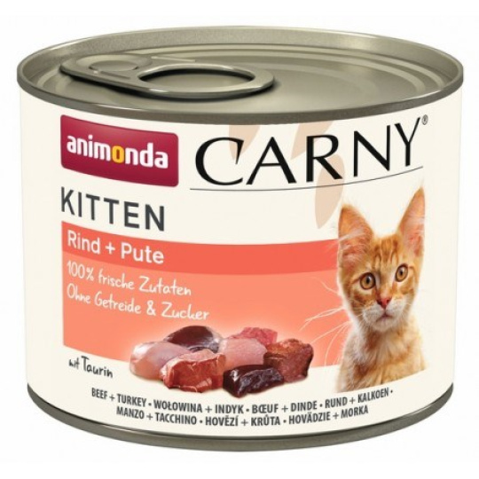 ANIMONDA Carny Kitten Beef Turkey - mokré krmivo pro kočky - 200 g