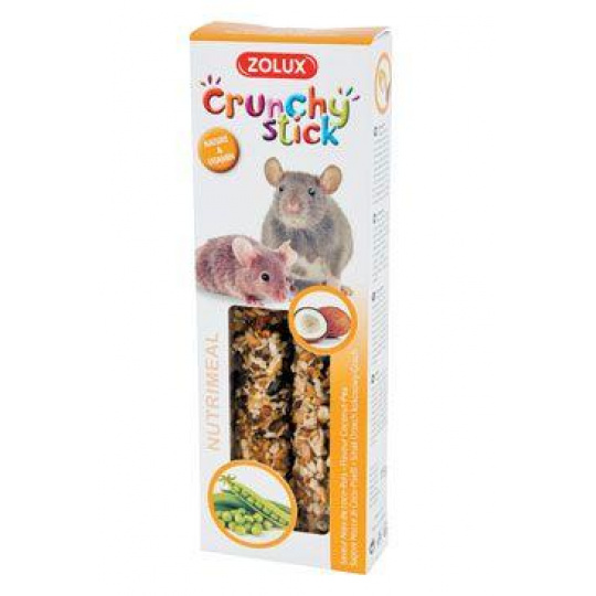 Pochúťka CRUNCHY STICK kokos/hrach pre myši Zolux