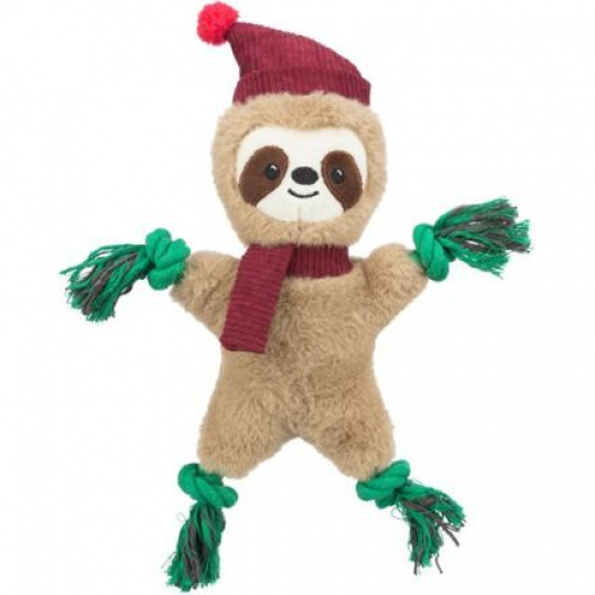 Xmas SLOTH - vianočný leňochod 30 cm, píska/šuchoce, plyš/lano Xmas SLOTH - vianočný leňochod 30 cm, píska/šuchoce, plyš/lano