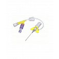 Kanyla i.v. SafeVet Combi KRUUSE, 0,7 x 19 mm (24G x 3/4"), žltá