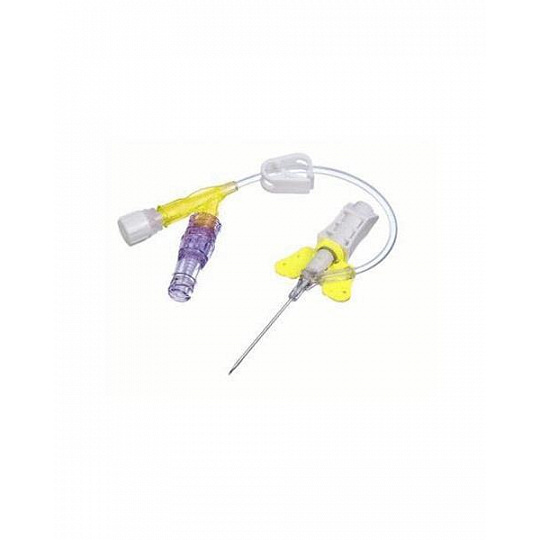 Kanyla i.v. SafeVet Combi KRUUSE, 0,7 x 19 mm (24G x 3/4"), žltá