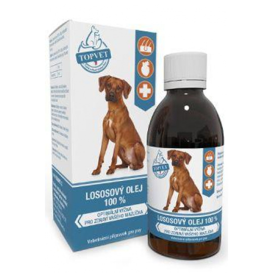 Lososový olej pre psy TOPVET 200ml Lososový olej pre psy TOPVET 200ml