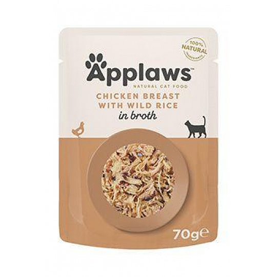 Applaws Cat kapsička Adult Broth kuracie.prsia s div.ryža 70g
