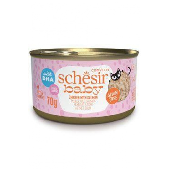 Schesir Cat konz. Kitten Wholefood kura/losos 70g Schesir Cat konz. Kitten Wholefood kura/losos 70g