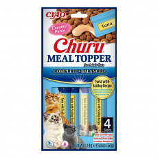 INABA Churu Meal Topper Tuna with scallop - pamlsek pro kočky - 4 x 14g