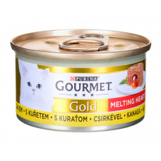 GOURMET Gold Melting Heart Chicken - mokré krmivo pro kočky - 85 g