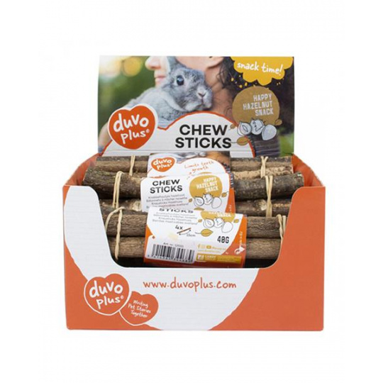 Pamlsok DUVO+ žuvacie tyčinky pre hlodavce, lieskový orech 4 ks/bal Pamlsok DUVO+ žuvacie tyčinky pre hlodavce, lieskový orech 4 ks/bal
