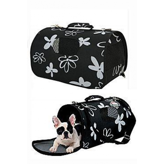 Taška cestovná Flower S čierna 21x36x24cm Zolux