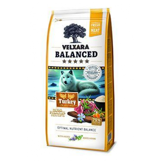 Velxara Balanced FM Dog Adult Monoprot.Turkey&Rice750g