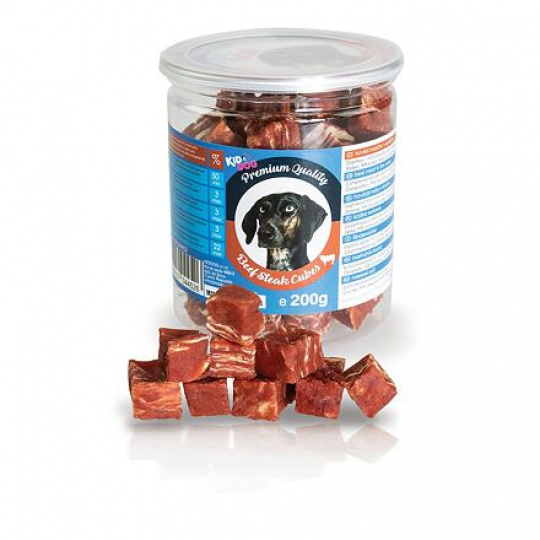 KIDDOG hovädzie mäso v kocke - PREMIUM QUALITY 200 g dóza KIDDOG hovädzie mäso v kocke - PREMIUM QUALITY 200 g dóza