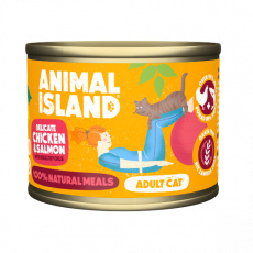 ANIMAL ISLAND Kuře s lososem - vlhké krmivo pro kočky - 200 g