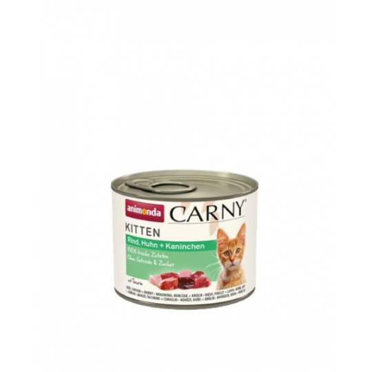 Animonda CARNY® cat Kitten hovädzie, kuracie mäso a králik bal. 12 x 200 g konzerva