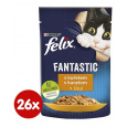 Nestlé FELIX Fantastic cat kura želé kapsička 26x85 g