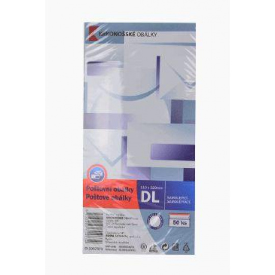 Obálka dlhá biela samolepiaca DL 50ks 110x220mm Obálka dlhá biela samolepiaca DL 50ks 110x220mm